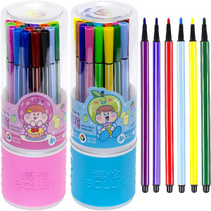 6120-24 Набір фломастерів Aodemei "Bear", 24шт., банка