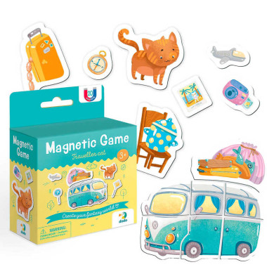 гр Магнитная игра "Котик-путешественник" 200234 (60) "DoDo", 20 магнитов, в коробке
