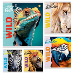 Зошит 36 арк.клітинка Тверда ТЕ41408 Дика природа, 20/240 5к