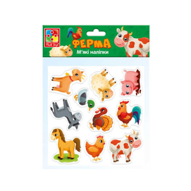 гр М’які наліпки "Ферма" (40)  - VT4210-08  "Vladi Toys"