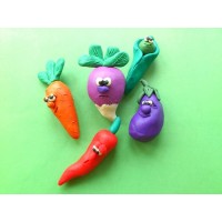 Смешные овощи из пластилина своими руками