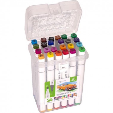 Набір скетч-маркерів 24 кольору в пластиковому боксі