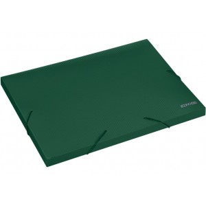 Папка-бокс пластиковая А4 на резинках Economix, 20 мм, фактура "бриллиант", зеленая