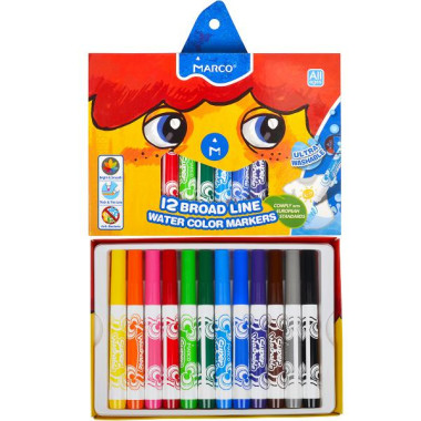 Фломастери 12 кол. MARCO JUMBO 1632/12СВ