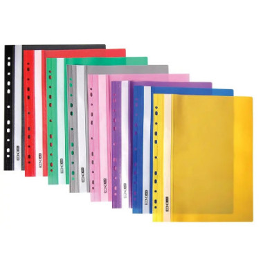 Папка-швидкозшивач Economix А5 з перфорацією, фактура "глянець" асорті