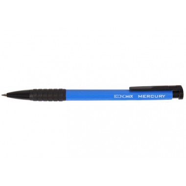 Ручка шариковая автомат. ECONOMIX MERCURY 0,5 мм. Корпус синий, пишет синим