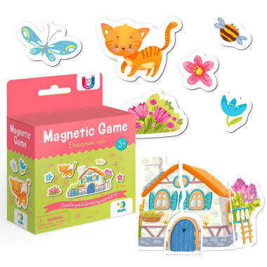 гр Магнитная игра "Котик-мечтатель" 200236 (60) "DoDo", 20 магнитов, в коробке