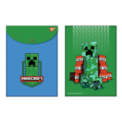Папка-конверт вертикальная А4, на кнопке Minecraft 492078 Yes