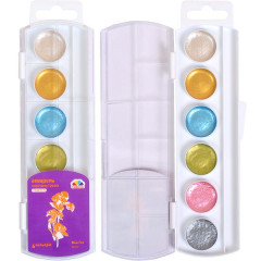 Фарба Акварель 6 кол., перл. б/п, пластик, Творчість