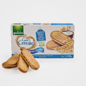 Печенье GULLON сэндвич CDC БЕЗ САХАРА цельнозерновое с йогуртом, 220г, 8шт/ящ