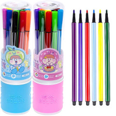 Фломастер в еластичному тубусі 12 кольорів 1668-12