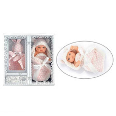 Пупс 216-2 (72/2) длина 21 см, одеяло-конверт, полотенце, в коробке