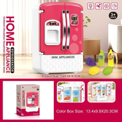 Холодильник 6876 A (96/2) розмір - 13х9.5х19 см, підсвічування, мелодія, рухомі елементи, муляжі продуктів, полички, на батарейках, в коробці