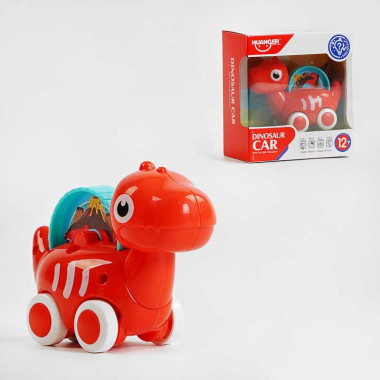 Каталка HE 8007 Штрих-60170 (96/2) "Динозаврик", ЦВЕТ КРАСНЫЙ, в коробке