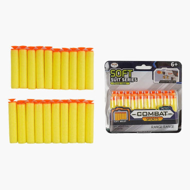 Мягкие патроны 633-3 (468/2) 20 штук, с присосками, на листе.