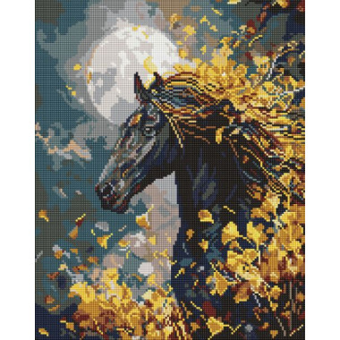 Набір з алмазною мозаїкою "Кінь і вітер" 40х50см