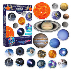 гр Набор магнитов "Space world" ML4031-22 EN(70) "Magdum", англ. язык, 22 магнита, в коробке