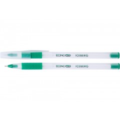 Ручка масляна ECONOMIX ICEBERG 0,7 мм, пише зеленим