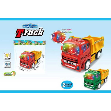 Спецтехника 7712 (260/2) 2 цвета, самосвал, звук, подсветка, инерция, в пакете