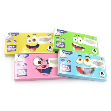 Пластилін 6 кол.Люкс пласт піддон + стек(120г) 1шт/этик