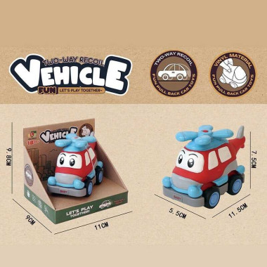 Машинка 2684 D2 (144) виниловый материал, инерция, двустороннее движение, в коробке