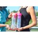 Пляшка для води YES Sparkle, 570 мл, кришка рожевого кольору