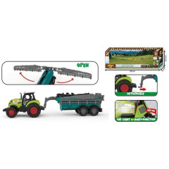 Трактор 550-4 P (120/2) подсветка, звук, прицеп, в коробке