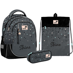 Набір рюкзак + пенал + сумка для взуття Kite 700 Shine