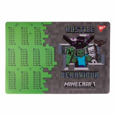 Подкладка для стола Yes "Minecraft. Heroes" табл. умнож.
