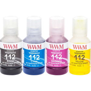 Комплект чорнил WWM 112 для Epson L11160/6490 4х140г B/C/M/Y пігментне (E112SET4P)
