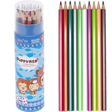 Олівець 24 кольори в тубусі 6242