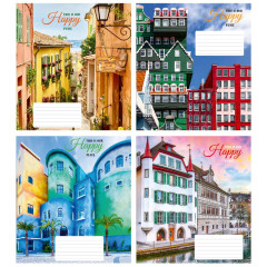 Зошит учнівський повноколірний загальний 36 арк., лінія. "Міста"