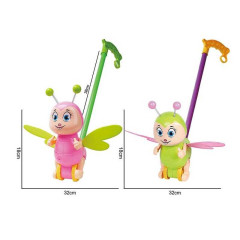 Каталка 198-18 (72/2) 2 вида, "Бабочка", подвижные элементы, высота 38 см, в пакете