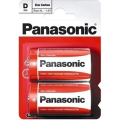 Батарейка Panasonic Red Zink вугільно-цинкові D (R20) ціна за 1 батарейку