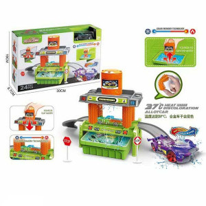 Автомийка 660 S 103 (48/2) машинка змінює колір, трек, контейнер та бак для води, аксесуари, наліпки, в коробці