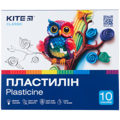 Пластилин, 10 цветов, 200 г. Kite Classic