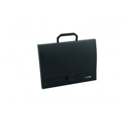 Портфель пластиковый A4 Economix на застежке, 1 отделение, черный