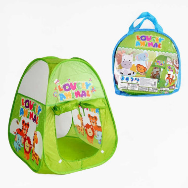 Палатка ТТ 841 (96/2) "Животные", 65х65х80 см, в сумке