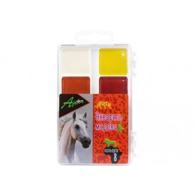 Фарби акварельні медові "Africa", 8 кольорів, без пензлика, пластик, Economix
