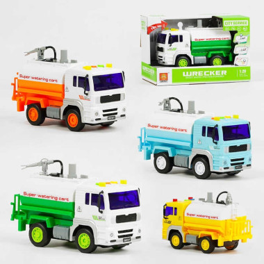 Спецтехника WY 532 ABCD (36) 4 вида, свет, звук, испускание воды, инерция, на батарейках, в коробке, ВЫДАЕТСЯ ТОЛЬКО МИКС ВИДОВ