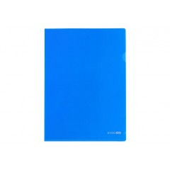 Папка-уголок А4 Economix, 180 мкм, фактура глянец, синяя