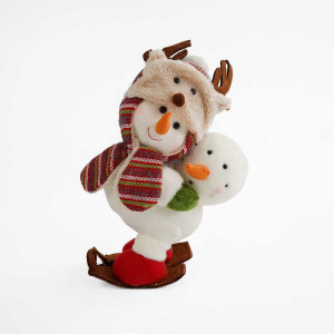 Новорічна декоративна іграшка C 67827 (24) Сніговик, висота 35 см, у пакеті