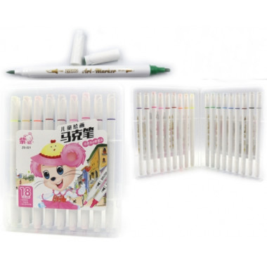 221-18 Набір скетч маркерів  пласт уп."Mouse" 18шт.