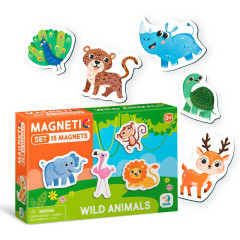 гр Набор магнитов "Дикие животные" 200259 (60) "DoDo", 15 магнитов, в коробке