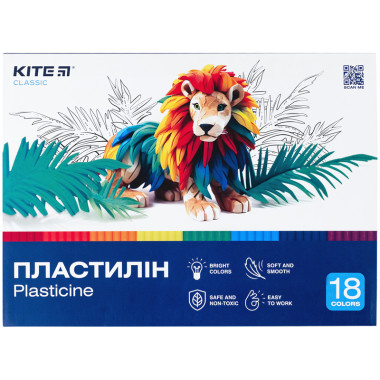 Пластилин, 18 цветов, 360 г. Kite Classic