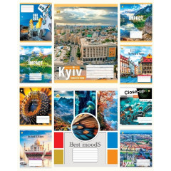 Зошит 24 арк.клітинка Тверда ТЕ41300 Мікс 1, 20/320