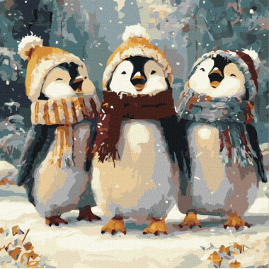 Картина за номерами "Щасливі співи" 40х40см