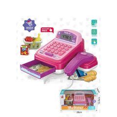 Кассовый аппарат CF 8244 (48/2) звук, подсветка, калькулятор, сканер, корзина с продуктами, в коробке