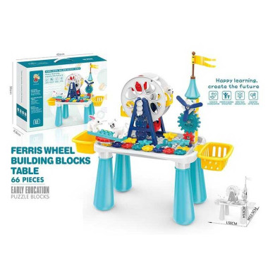 Конструктор 222 B-70 (18) 66 элементов, столик, в коробке