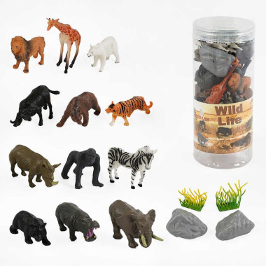 Набор животных A 968-1 (72/2) 16 элементов в тубе